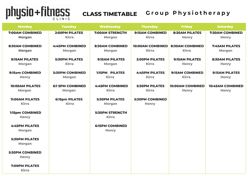 pilates seaford timetable